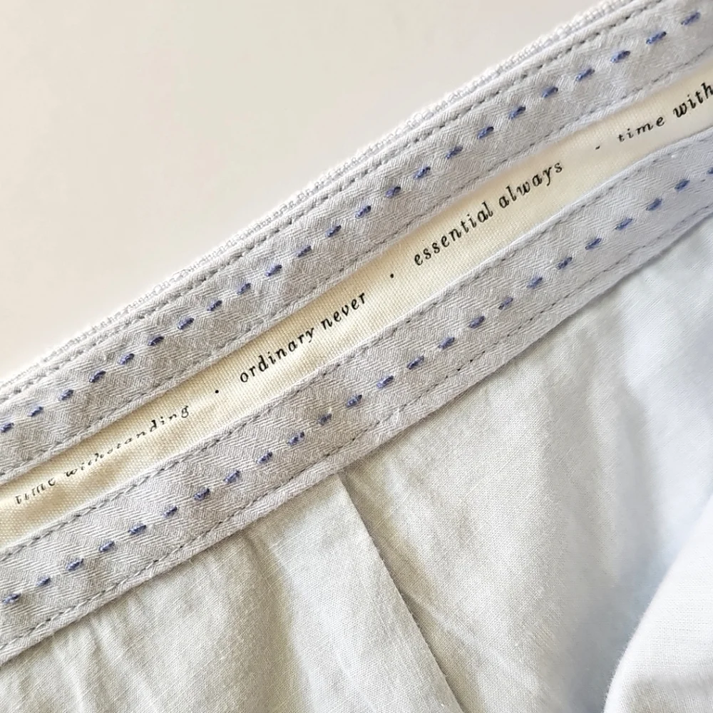 Anthropologie Light Blue Essential Slim Cotton Trouser Pants Size 10 - Picture 5 of 16